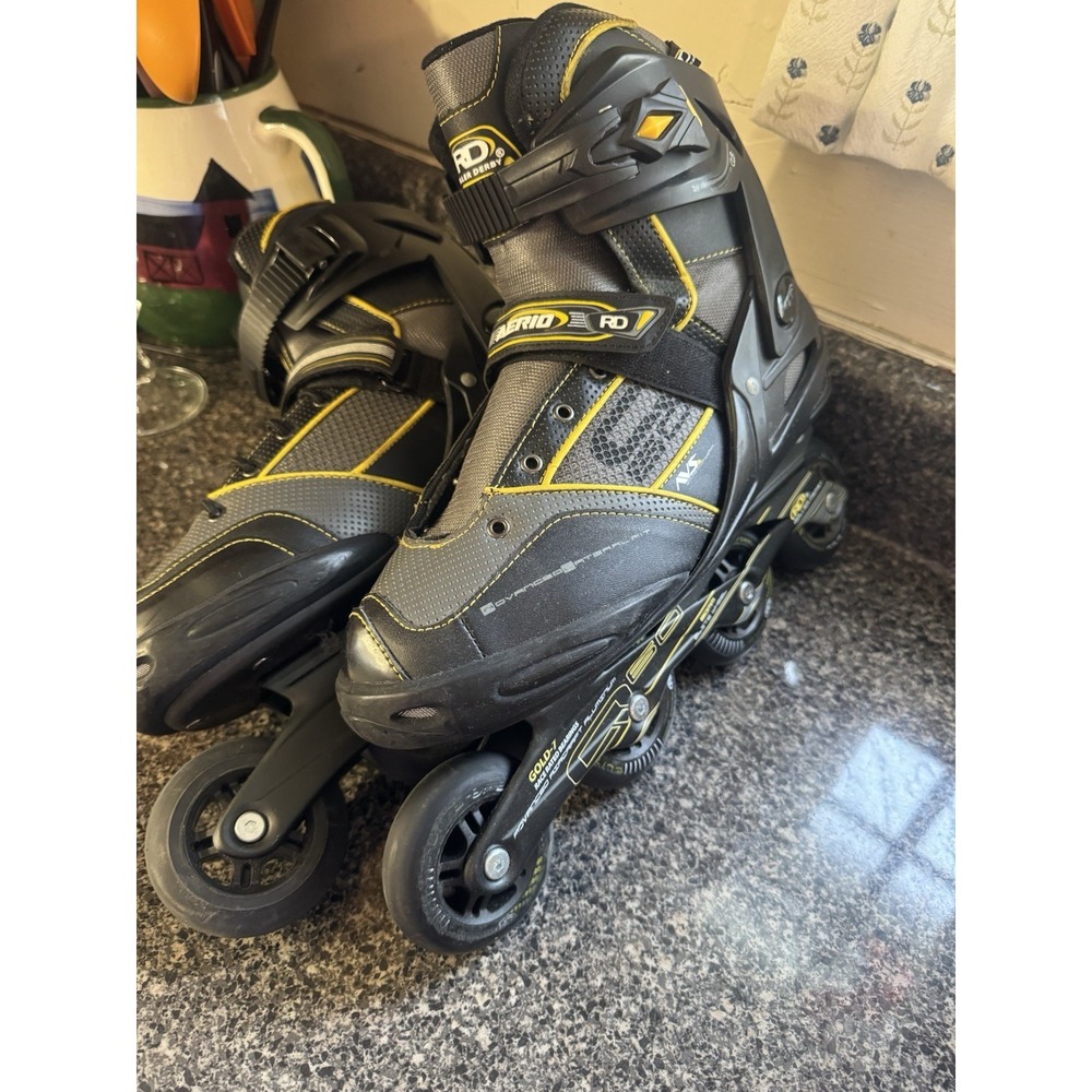 Roller Derby Men's Aerio Q-60 Inline Skates - Black/Yellow Size 11 - Picture 6 of 15